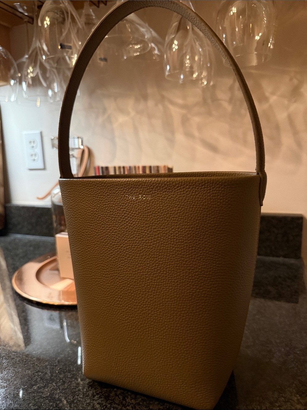 Like the Row bucket bag dark taupe